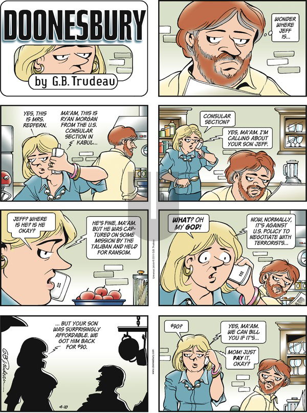 Doonesbury on Sunday April 10, 2011 Comic Strip