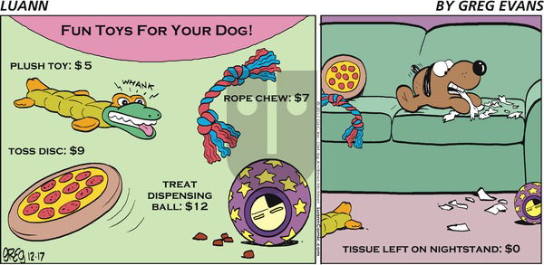 Luann on Sunday December 17, 2017 Comic Strip