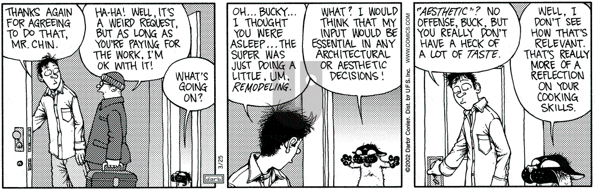 Get Fuzzy - Monday March 25, 2002 Comic Strip