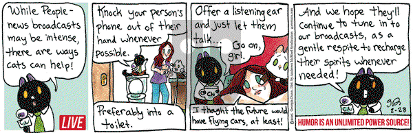 Breaking Cat News on Friday February 28, 2025 Comic Strip