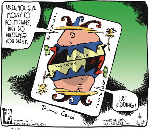 Tom Toles on Sunday September 11, 2016 Comic Strip
