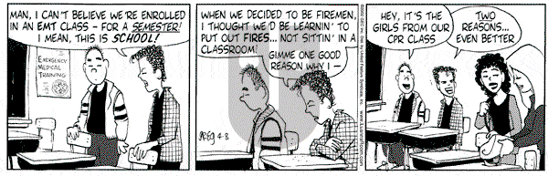 Luann on Monday April 8, 2002 Comic Strip