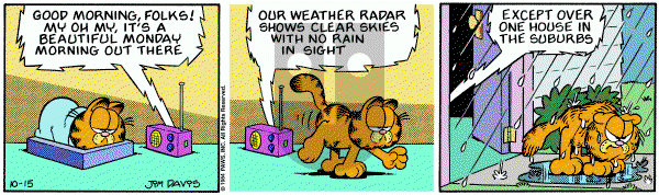 Garfield on Monday October 15, 1984 Comic Strip