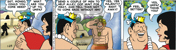 Alley Oop on Monday January 23, 2017 Comic Strip