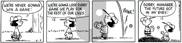 Peanuts on Monday April 9, 1984 Comic Strip