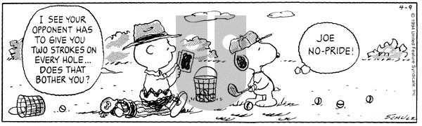 Peanuts on Saturday April 9, 1994 Comic Strip