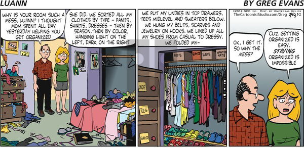 Luann on Sunday September 2, 2012 Comic Strip