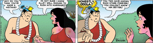 Alley Oop on Tuesday November 3, 2009 Comic Strip