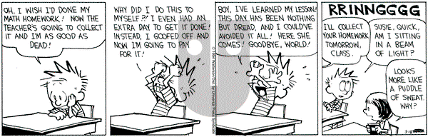 Calvin and Hobbes on Friday March 18, 1994 Comic Strip