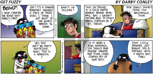 Get Fuzzy on Sunday November 13, 2005 Comic Strip