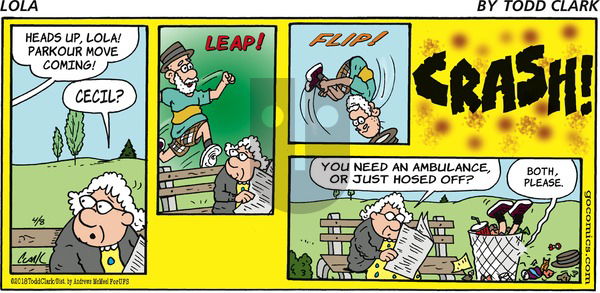 Lola on Sunday April 8, 2018 Comic Strip