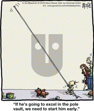 In the Bleachers on Friday February 5, 2016 Comic Strip