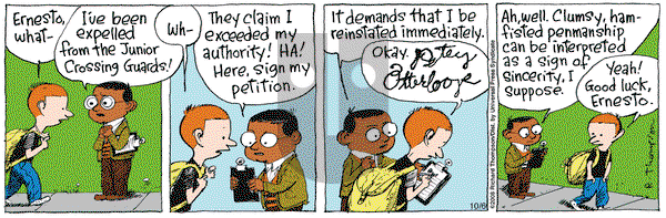 Cul de Sac on Monday October 6, 2008 Comic Strip