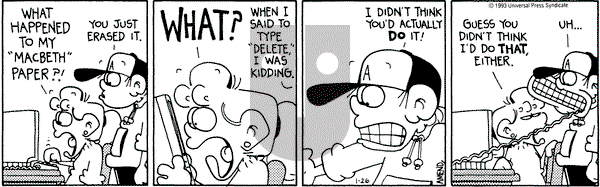 FoxTrot on Tuesday January 26, 1993 Comic Strip