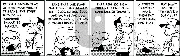 FoxTrot on Thursday November 8, 2001 Comic Strip