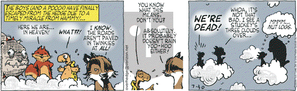 Over the Hedge on Thursday July 30, 2009 Comic Strip