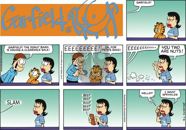 Garfield - Sunday July 31, 2011 Comic Strip