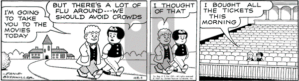 Nancy on Monday February 3, 1969 Comic Strip