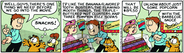 Garfield on Tuesday September 10, 1985 Comic Strip