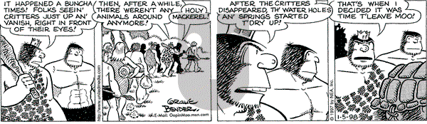 Alley Oop on Monday January 5, 1998 Comic Strip