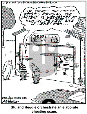 Close to Home on Tuesday February 2, 1999 Comic Strip