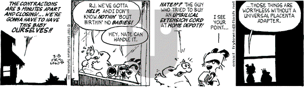 Over the Hedge on Saturday March 8, 1997 Comic Strip