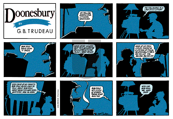 Doonesbury - Sunday November 3, 1996 Comic Strip