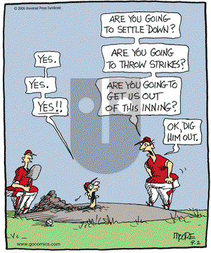 In the Bleachers on Saturday September 2, 2006 Comic Strip