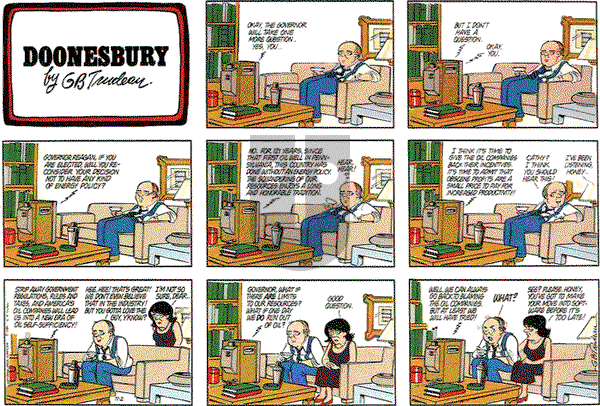 Doonesbury on Sunday November 2, 1980 Comic Strip