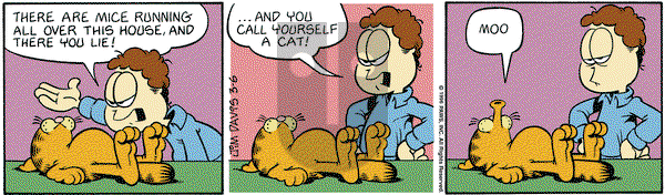 Garfield on Wednesday March 6, 1996 Comic Strip
