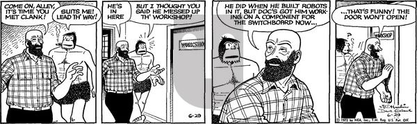 Alley Oop on Thursday June 29, 1972 Comic Strip