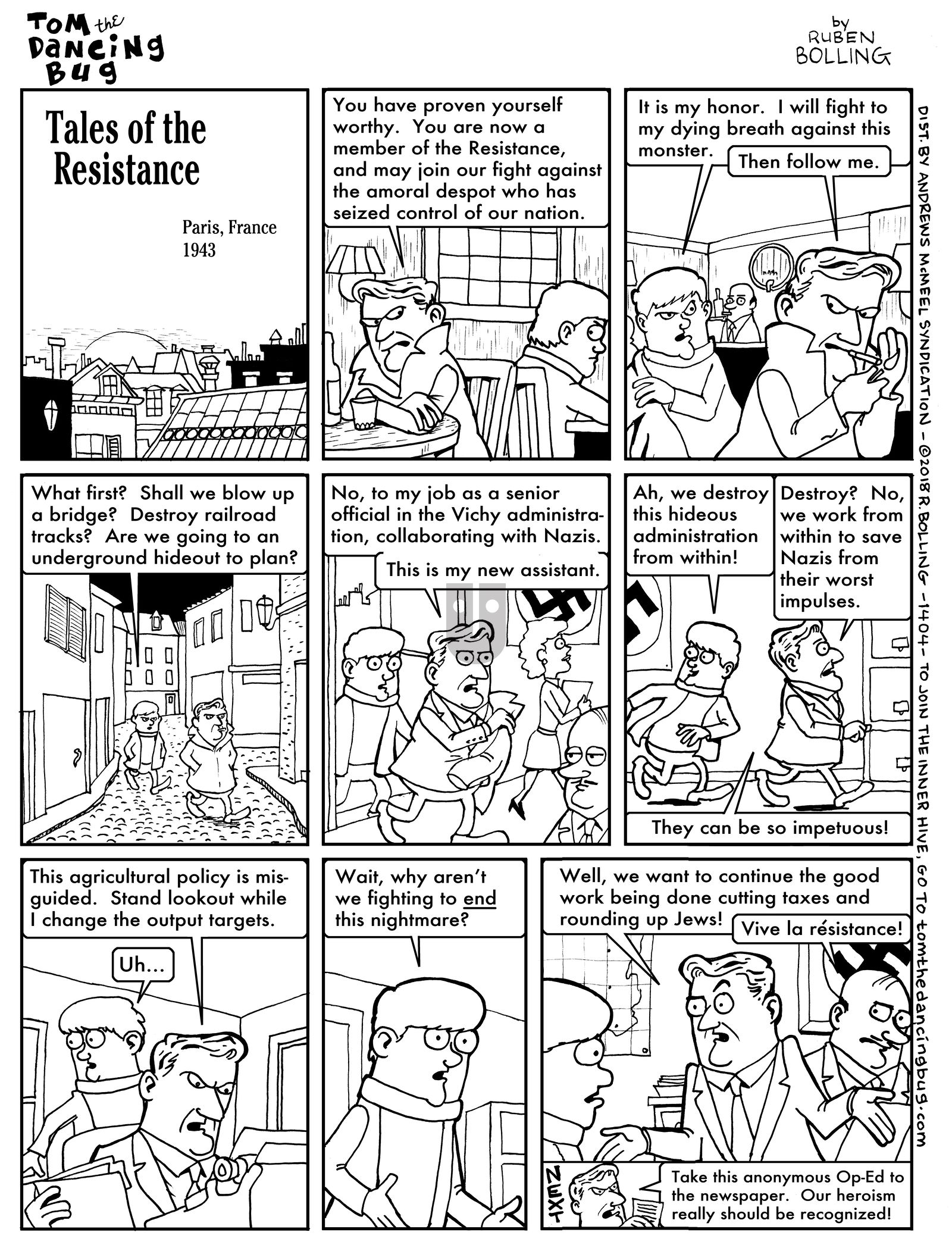 Tom the Dancing Bug - Monday September 10, 2018 Comic Strip