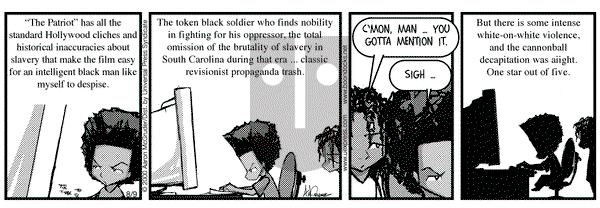 The Boondocks on Wednesday August 9, 2000 Comic Strip
