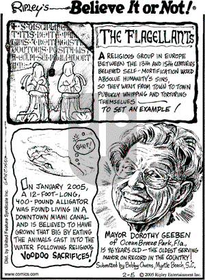 Ripley's Believe It or Not on Saturday February 5, 2005 Comic Strip