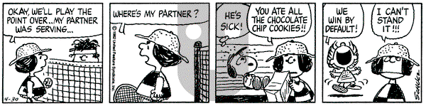 Peanuts on Friday April 30, 1982 Comic Strip