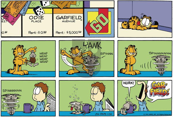 Garfield on Sunday April 30, 1995 Comic Strip