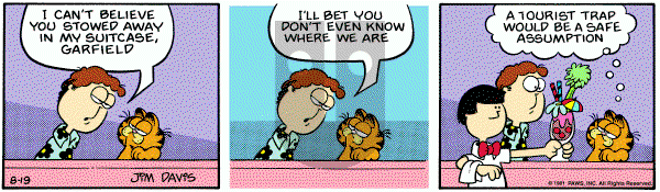 Garfield on Wednesday August 19, 1981 Comic Strip