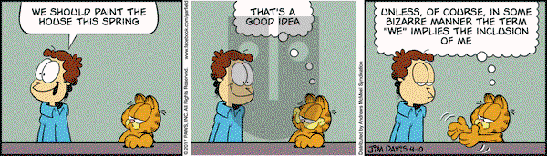 Garfield on Monday April 10, 2017 Comic Strip
