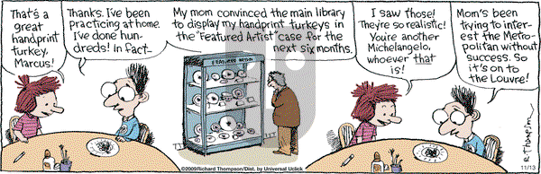 Cul de Sac on Thursday November 13, 2014 Comic Strip