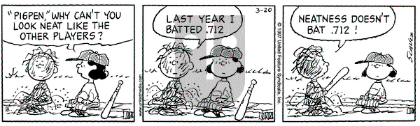 Peanuts on Thursday March 20, 1997 Comic Strip