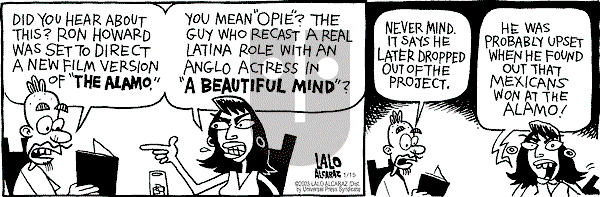 La Cucaracha on Wednesday January 15, 2003 Comic Strip