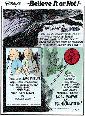 Ripley's Believe It or Not - Tuesday December 1, 2009 Comic Strip