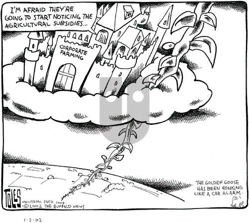 Tom Toles on Thursday January 3, 2002 Comic Strip