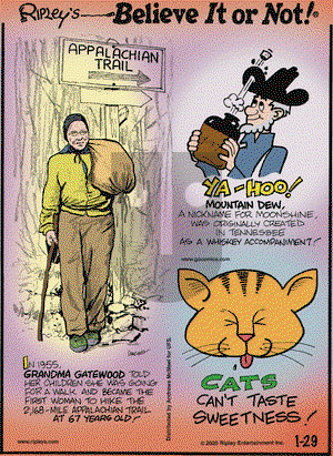 Ripley's Believe It or Not on Wednesday January 29, 2020 Comic Strip
