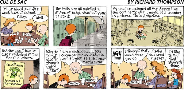 Cul de Sac on Sunday September 8, 2013 Comic Strip