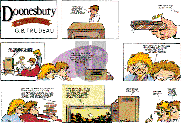 Doonesbury on Sunday January 1, 1989 Comic Strip
