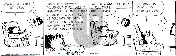 Calvin and Hobbes - Wednesday February 15, 1995 Comic Strip