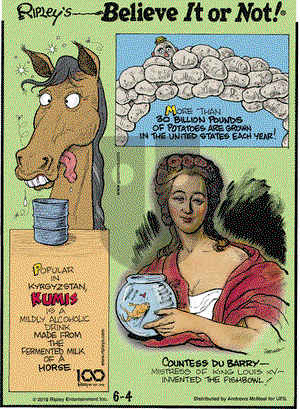 Ripley's Believe It or Not on Tuesday June 4, 2019 Comic Strip