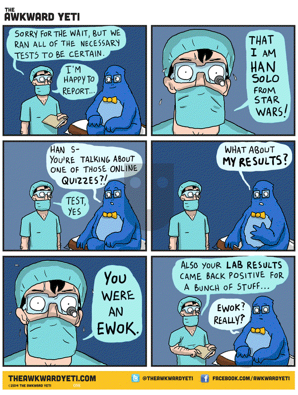 The Awkward Yeti on Thursday February 5, 2015 Comic Strip