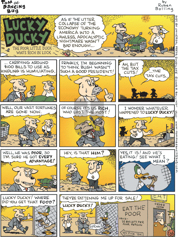 Tom the Dancing Bug on Saturday October 18, 2008 Comic Strip